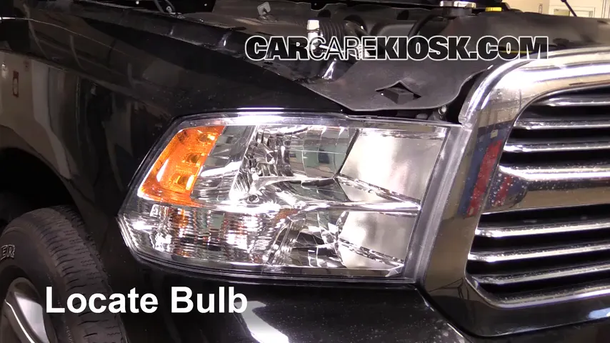 2014 Ram 1500 Big Horn 3.6L V6 FlexFuel Crew Cab Pickup Lights Highbeam (replace bulb)